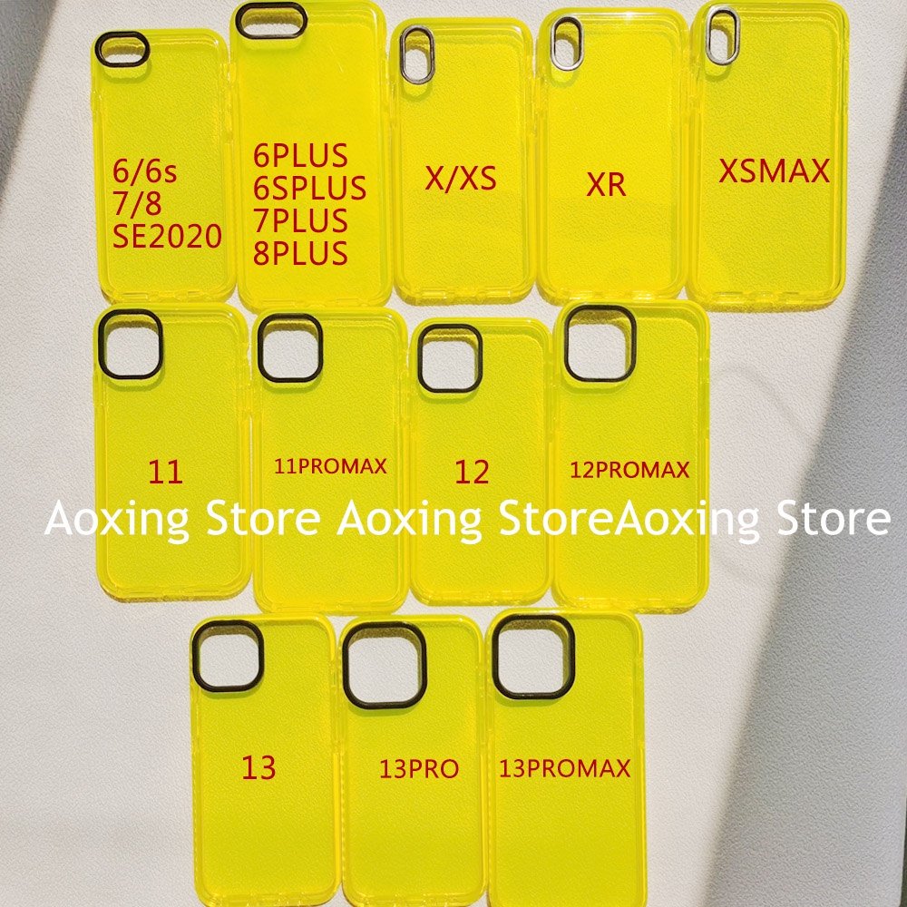 Ốp Điện Thoại TPU + PC 12 Màu Neon Thời Trang Mới Cho IPhone 11 13 Pro Max