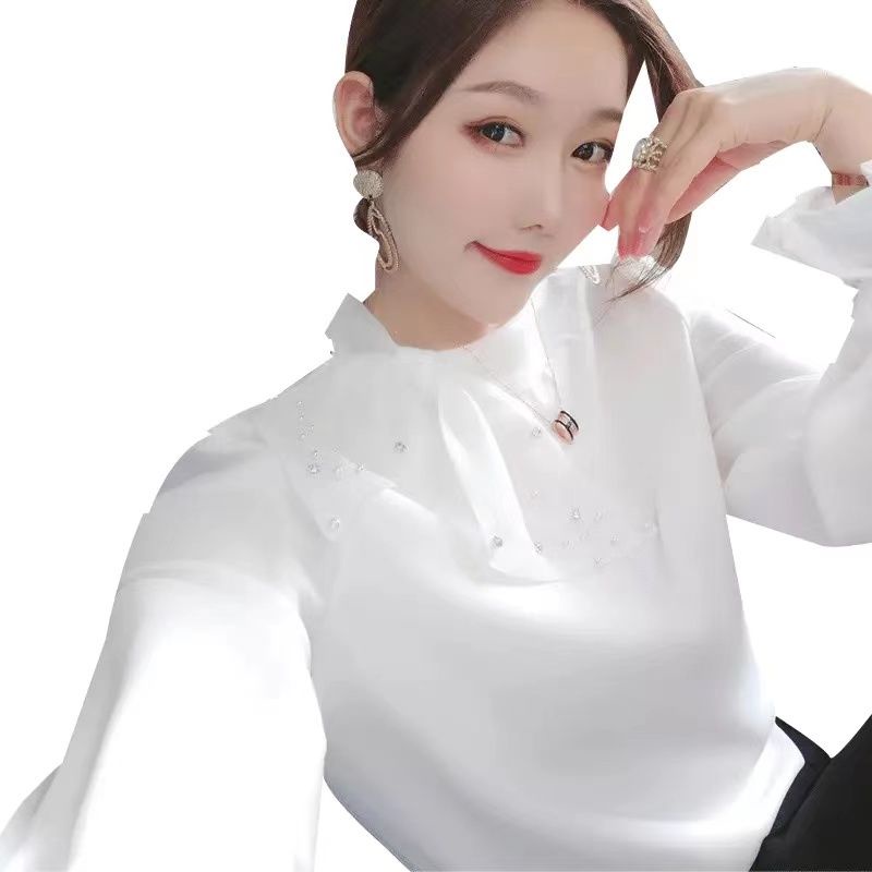 Áo Vải Voan Cổ Thắt Nơ Thời Trang Cho Bé GáiÁo Sơ Mi Chiffon Phong Cách Mùa Xuân Mới 2021