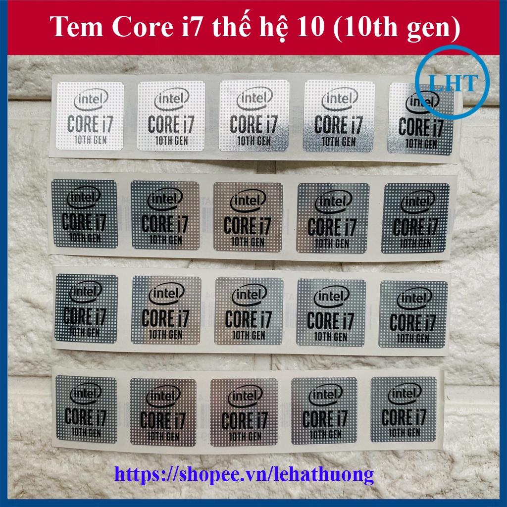 Tem Core i7 Thế Hệ 10 (10th Gen) - màu Bạc