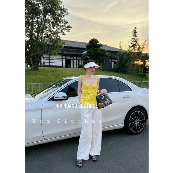 Áo 2 dây zara len móc