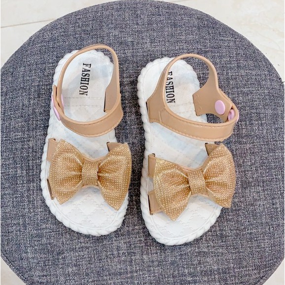 [𝐍𝐄𝐖] Dép Sandal Size Nhỡ Nơ To Siêu Đẹp Dành Cho Bé Gái, 3 màu Full size 24-27