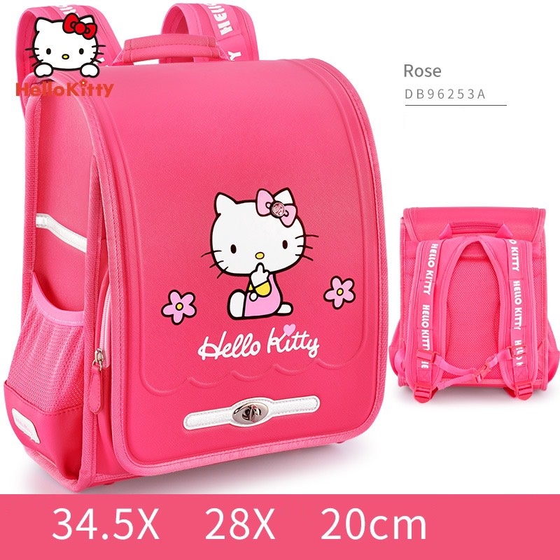 Balo chống gù lưng cho bé tiểu học Disney Hellokitty cao cấp siêu nhẹ chống thấm nước từ lớp 1-5 SAVAKIDS