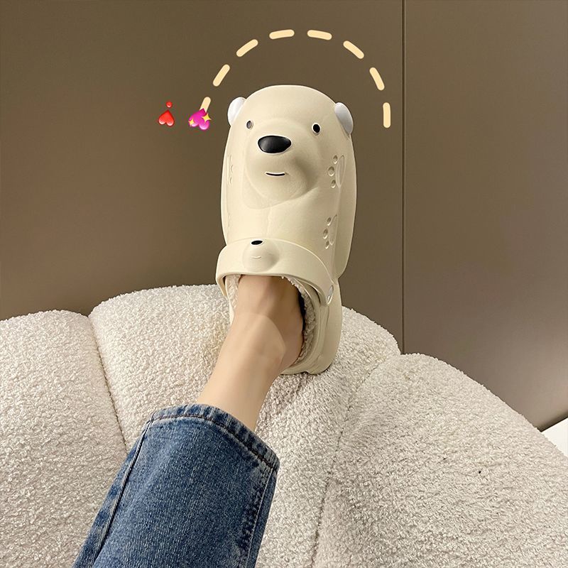 Dép Đi Trong Nhà Đế Dày Chống Trượt Thiết Kế Dễ Thương Cho Các Cặp Đôi