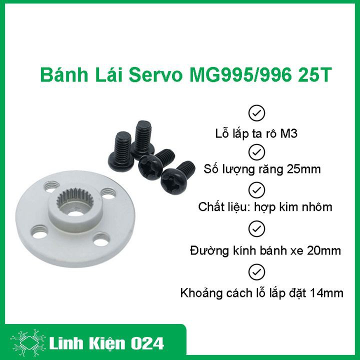 Bánh Lái Servo MG995/MG996 25T