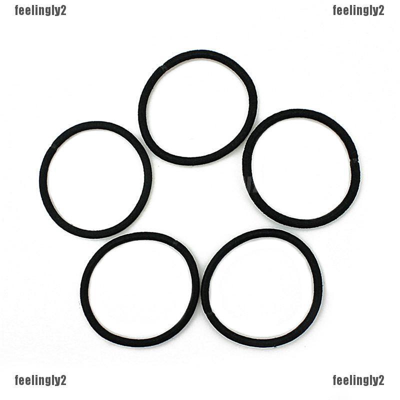 Bộ 40 Dây Cột Tóc Màu Đen Trơn Xinh Xắn Cho Nữ