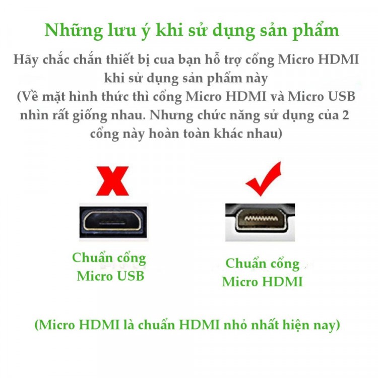 Cáp chuyển đổi micro HDMI đực sang HDMI cái dài 20cm UGREEN 20134 (màu đen) - Hàng chính hãng bảo hành 12 tháng