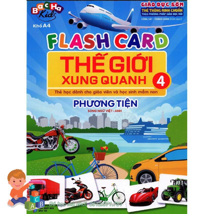 Flashcard song ngữ Việt Anh - Thẻ Thế Giới Xung Quanh - Phương Tiện