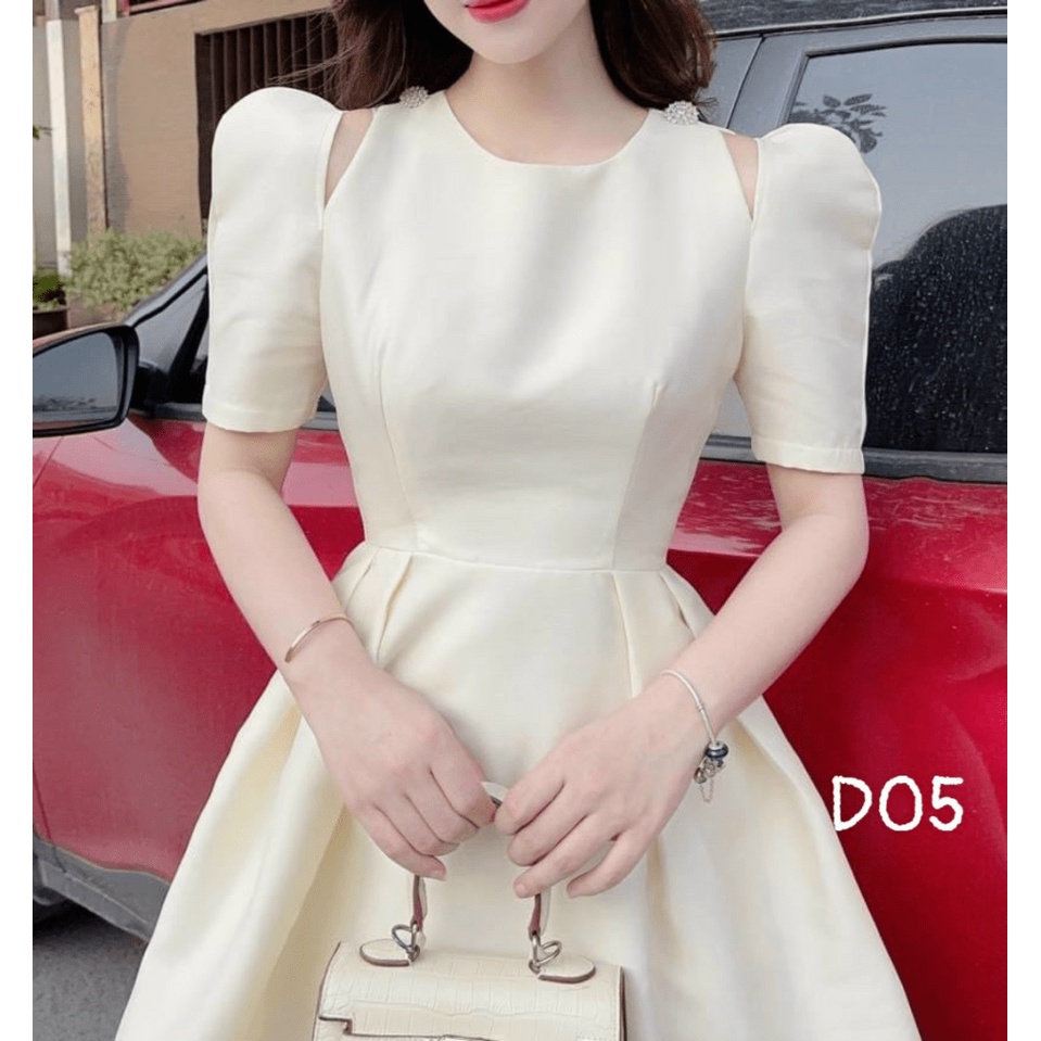 (Mẫu Mới) Đầm TAPTA Vai Bồng Cực Xinh-- THiết Kế Hợp Thời Trang Cho CHị EM UP h.h.p