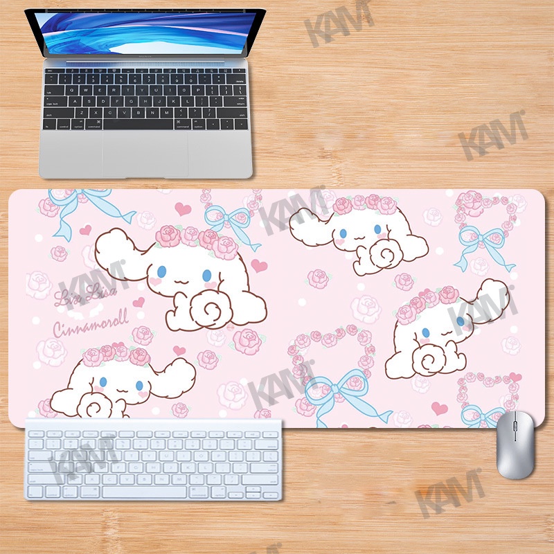 Tấm Lót Chuột Và Bàn Phím Cỡ Lớn 800Mm X 300Mm Chống Thấm Nước In Họa Tiết Hoạt Hình Sanrio Cinnamon Dễ Thương Trang Trí Phòng Làm Việc