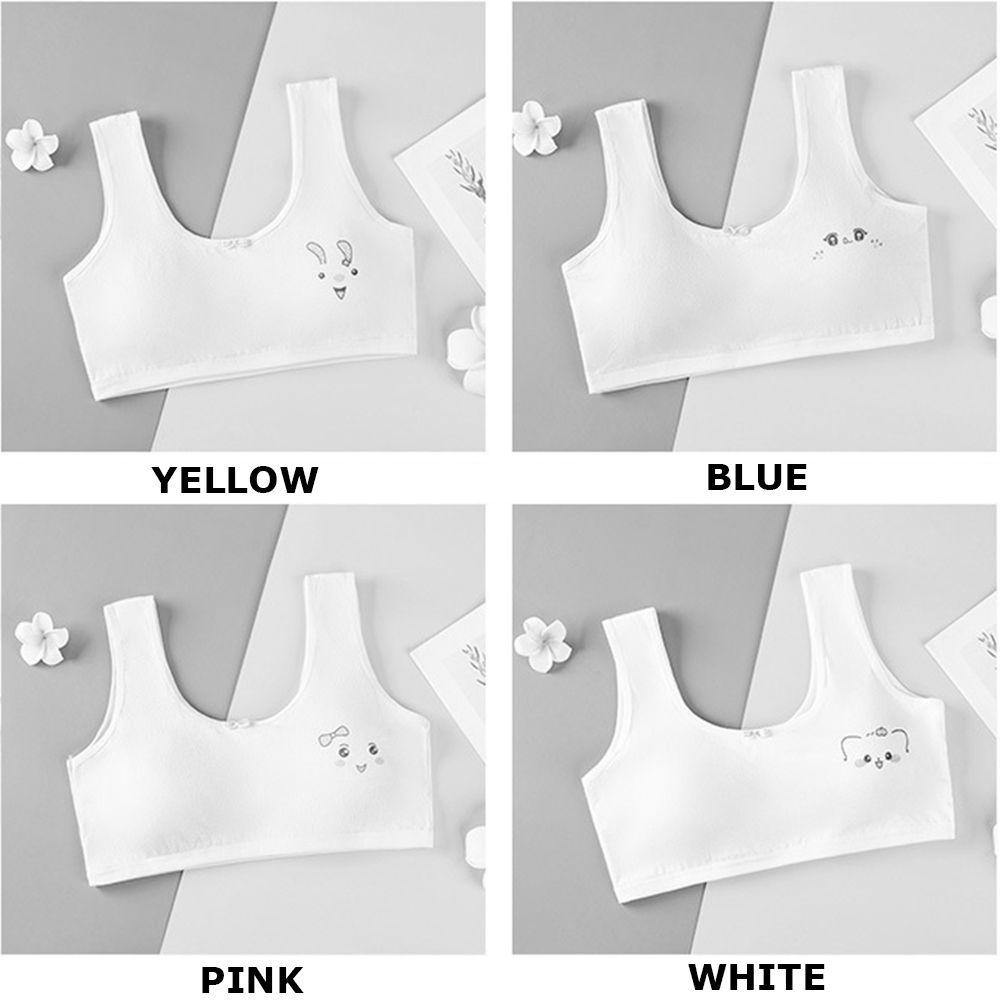 Áo Lót Croptop Vải Cotton Mềm Mại Co Giãn Thoáng Khí Nhiều Màu Sắc Kèm Mút Xốp Dành Cho Bé Gái 8-14 Tuổi