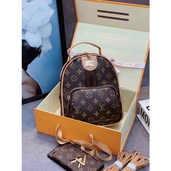 Balo mini nữ thời trang kẻ caro phong cách Hàn Quốc đi học đi chơi