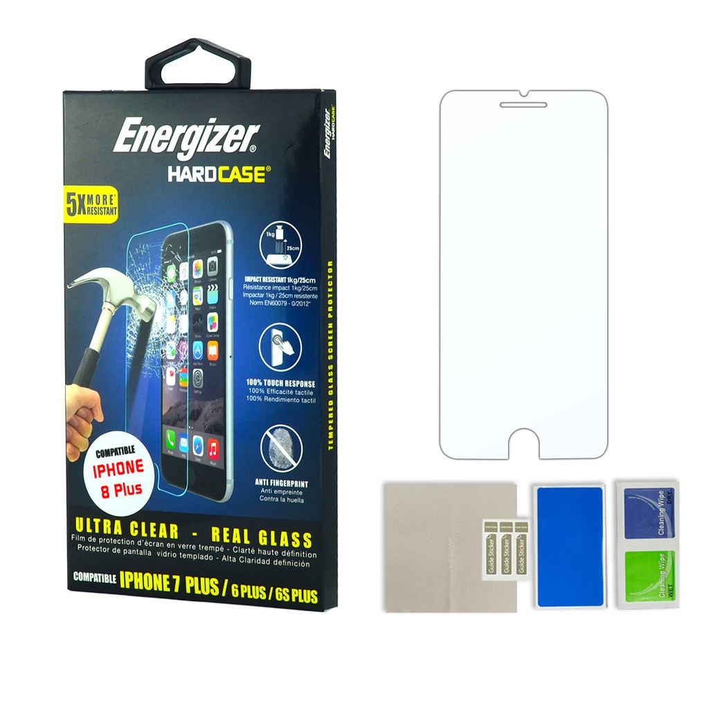 Bộ miếng dán màn hình iPhone 7/8Plus Energizer HC - ENSPCOCLIP7P