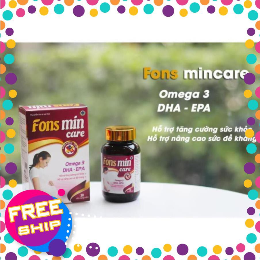 [CHÍNH HÃNG] Bổ sung DHA, EPA, Vitamin và khoáng chất cho bà bầu - Fons Mincare 30 viên | Thế Giới Skin Care