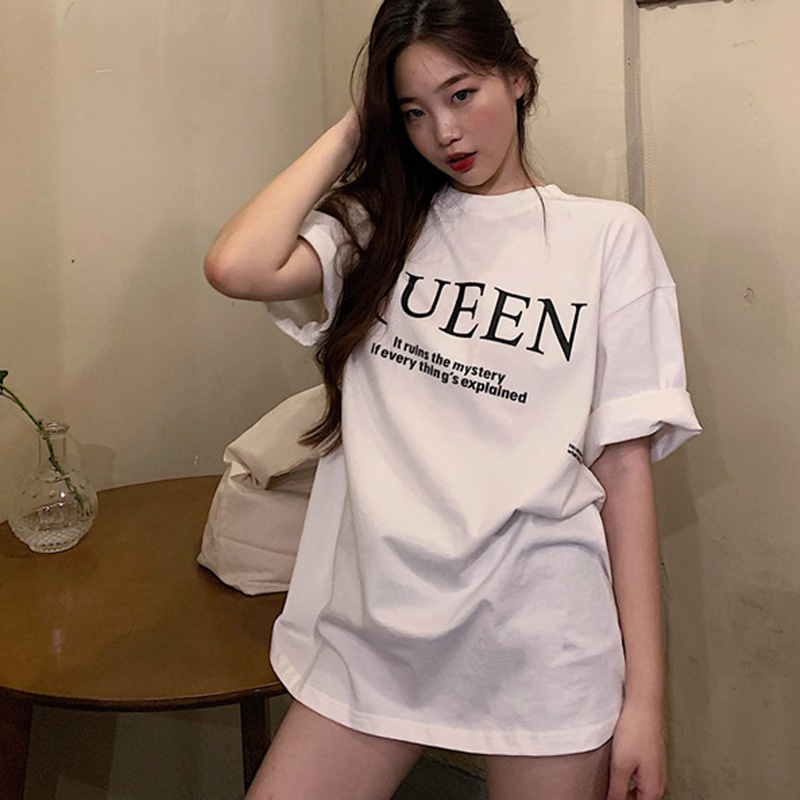Áo thun dáng rộng phong cách Hàn Quốc trẻ trung thời trang dành cho nữ