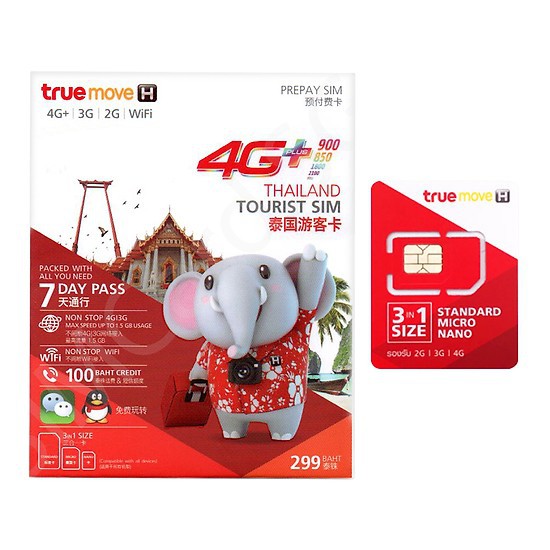 SIM DU LỊCH THÁI LAN CHÍNH HÃNG TRUEMOVE