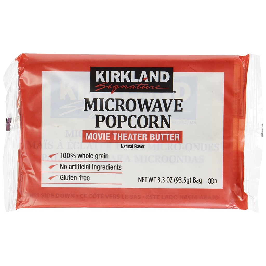 Popcorn Kirkland hương bơ gói 94g - Nổ Lò Vi Sóng