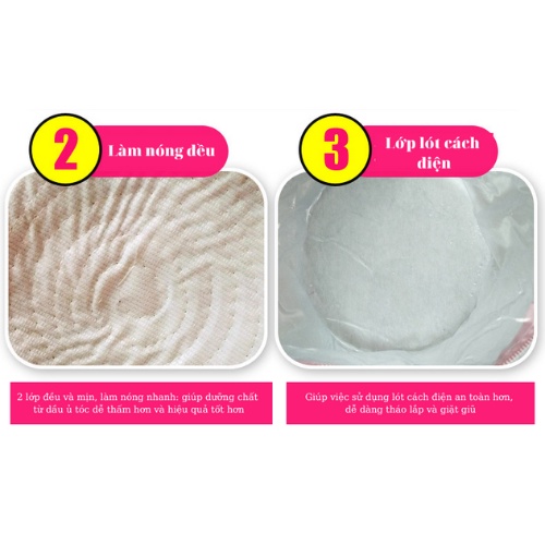 Mũ ủ tóc nhiệt 3 lớp tại nhà LIG giúp phục hồi hư tổn cho tóc chuẩn salon