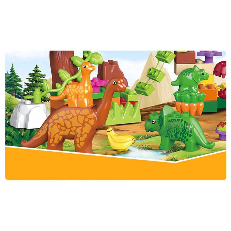 Set đồ chơi xếp hình khủng long kỷ jura hoạt hình vui nhộn dành cho trẻ em