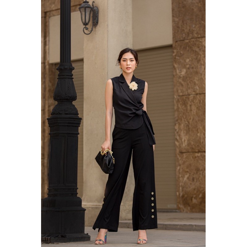 Quần  suông clothesrack đính nút hông Milan