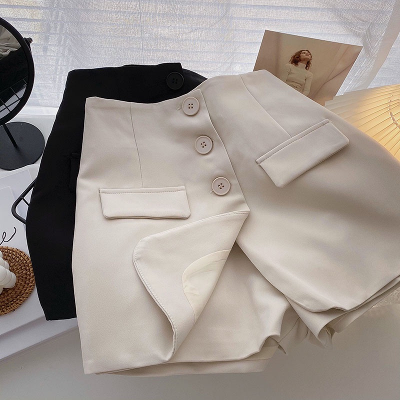Quần short vải giả váy đính cúc ulzzang A9970