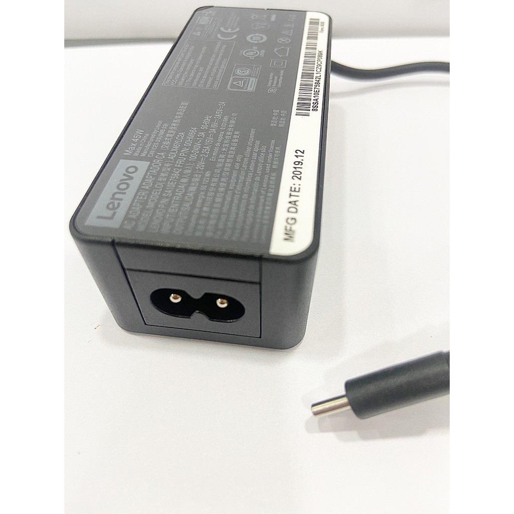 SAC LENOVO 45W TYPE C 20V- 2.25A, 15V-3A, 9V-2A, 5V-2A