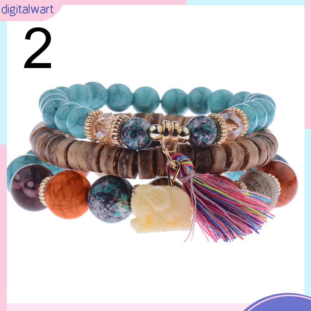 Set 3 vòng tay phong cách Bohemian thanh lịch cho nữ