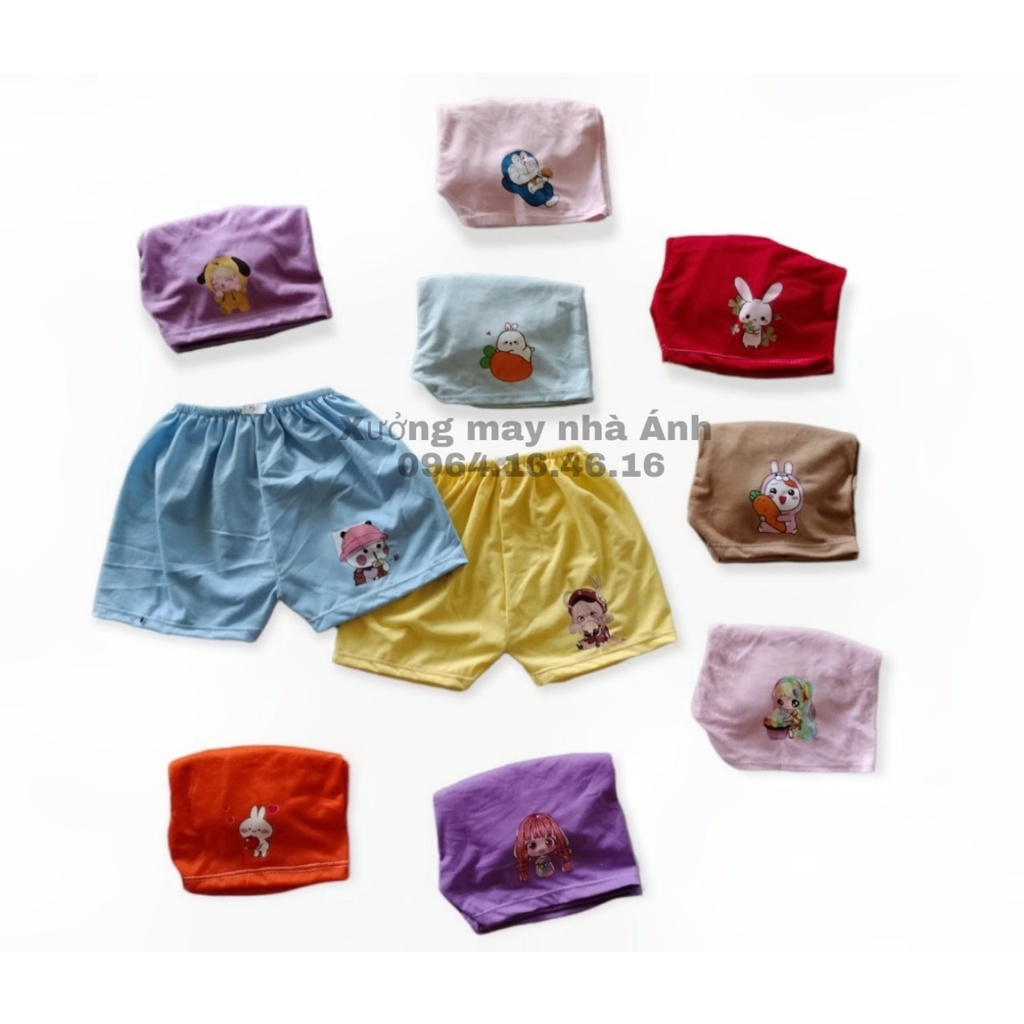 Combo 10 quần đùi hoạt hình cho bé trai ,bé gái