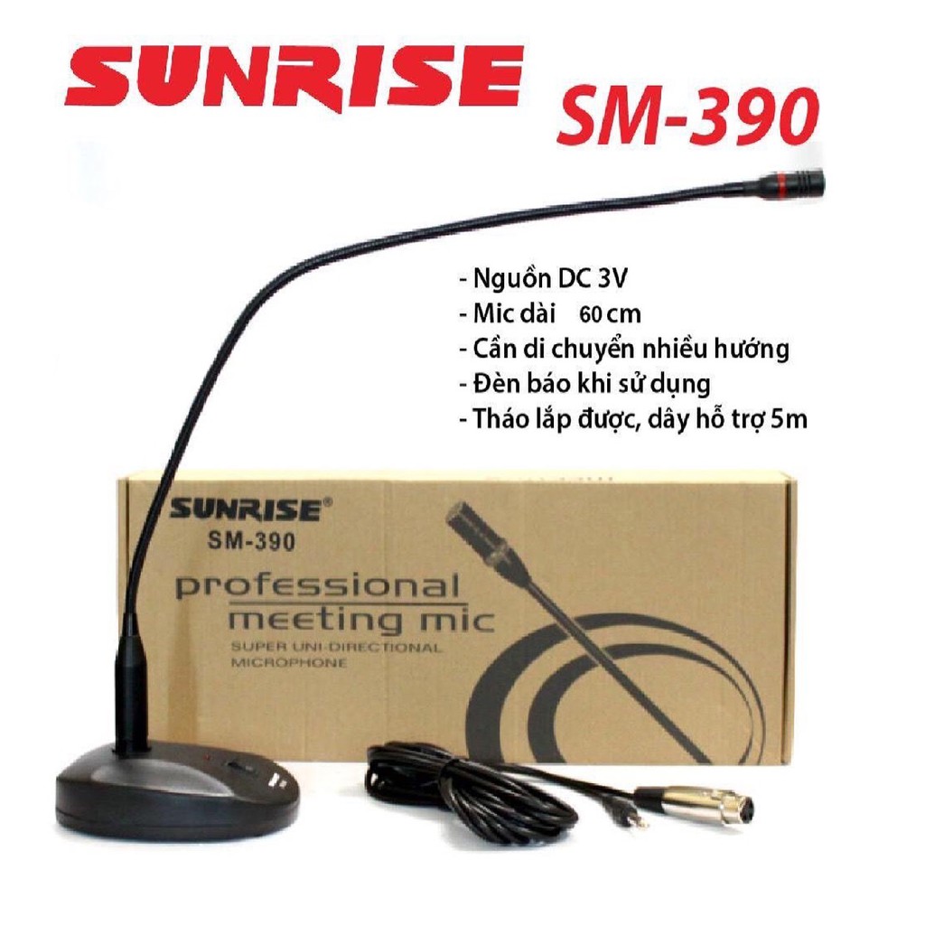 Micro hội nghị có dây Sunrise SM-390