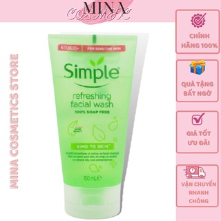 Sữa rửa mặt [Sạch 100%-Hàng Auth] Sữa rửa mặt simple (150ml)
