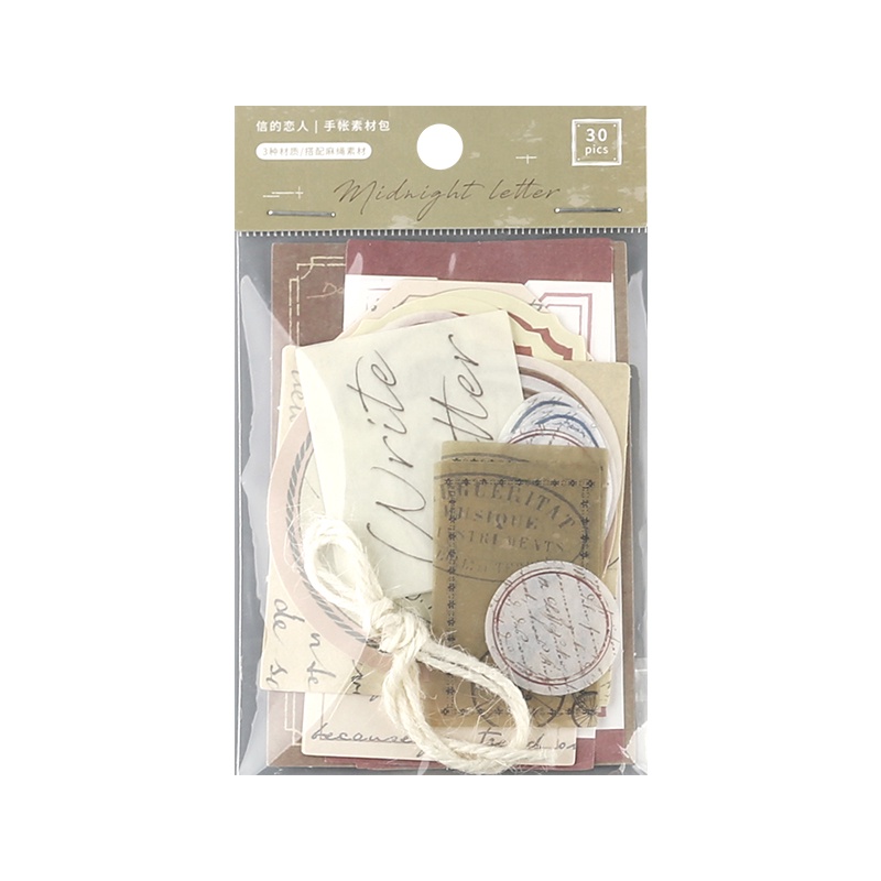 Bộ 30 Miếng Dán Trang Trí Sổ Tay Phong Cách vintage diy