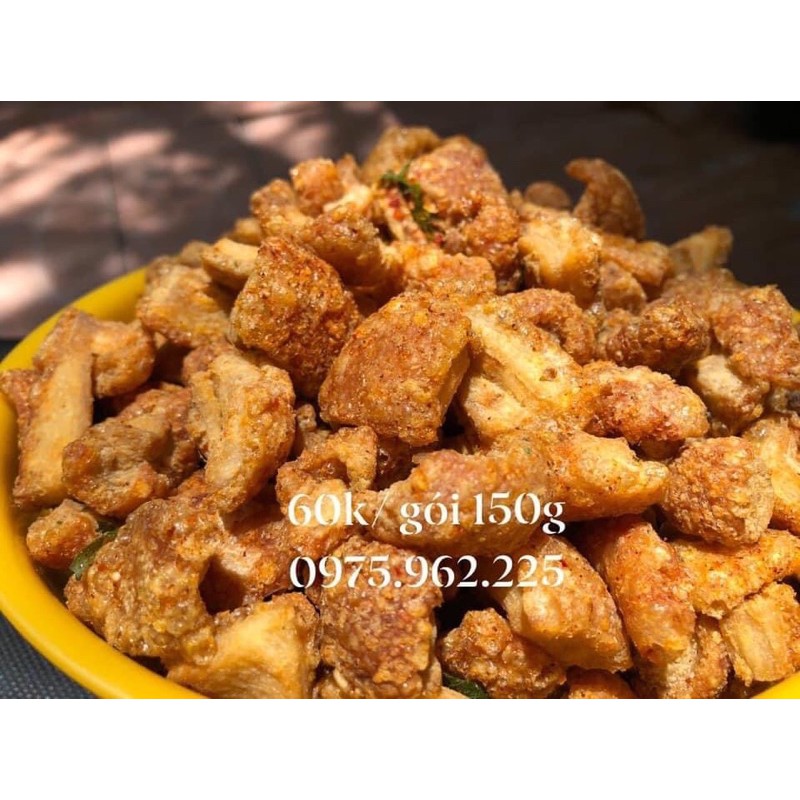 &lt; SIÊU NGON- GIÒN RỤM) Tóp mỡ chiên lá chanh Keto (150g)