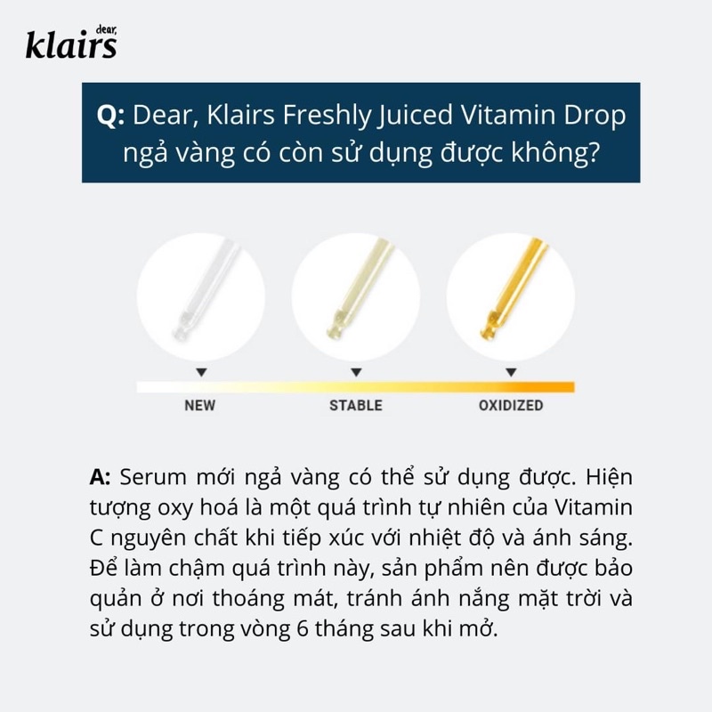 COMBO Serum Vitamin C + Kem Dưỡng Klairs Freshly Juiced Vitamin E Chính Hãng