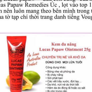 Kem đa năng Lucas’ Papaw Ointment 25g Xuất xứ: Úc