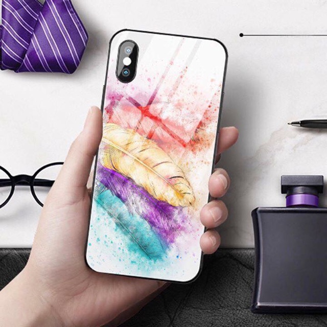 Ốp 10D lông vũ tráng gương ip5-7