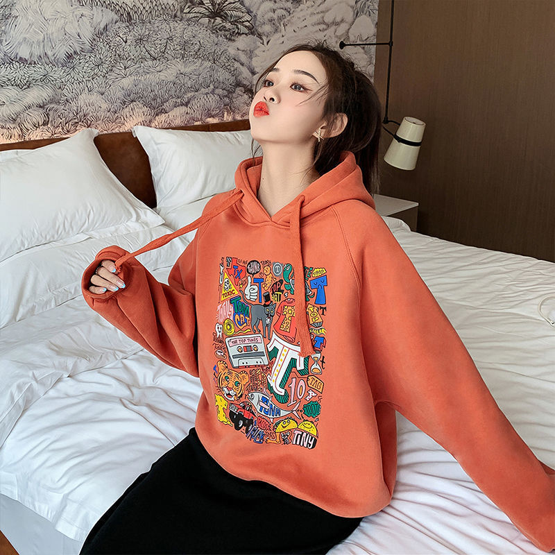 Áo Hoodie Dáng Rộng Phong Cách Thời Trang Hàn Quốc Cho Nữ
