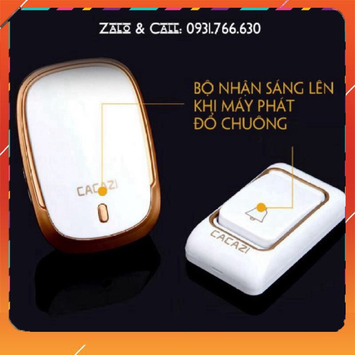 hot trend HOT TREND CHUÔNG CỬA KHÔNG DÂY CACAZI-K01 36 kiểu chuông