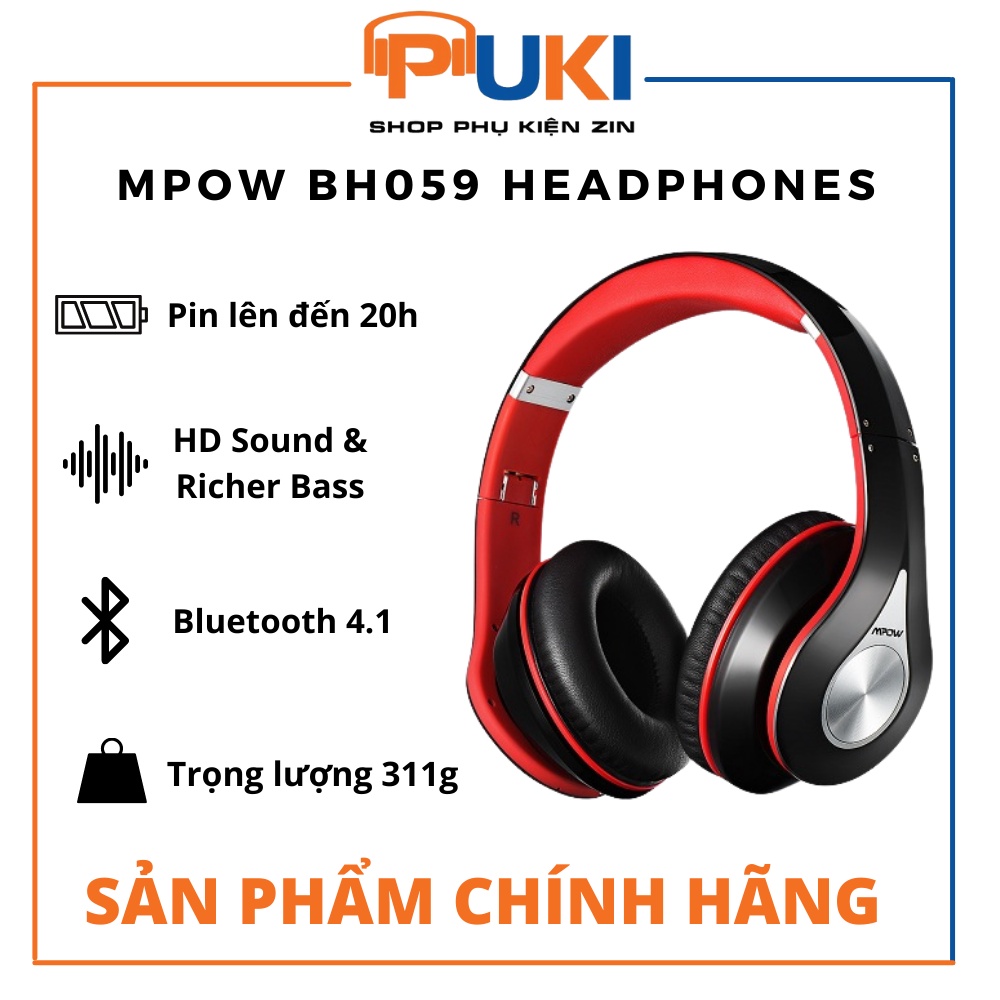 Tai Nghe Headphone BH059 MPOW Bluetooth - tai nghe MPOW BH059 Headphones Chính Hãng