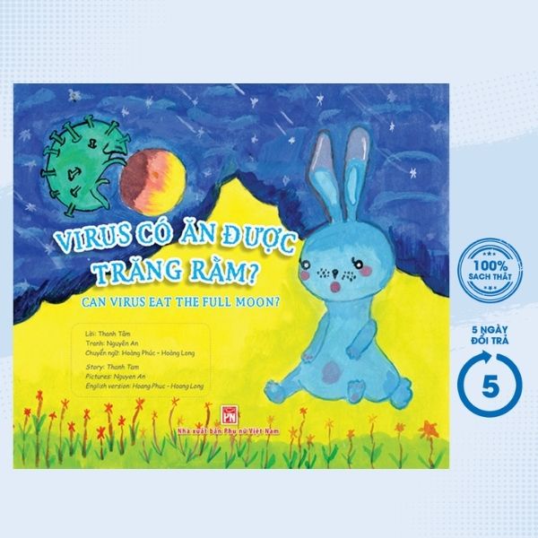 Sách - Covid Trong Mắt Trẻ Thơ (Song Ngữ) - Virus Có Ăn Được Trăng Rằm? - PNU