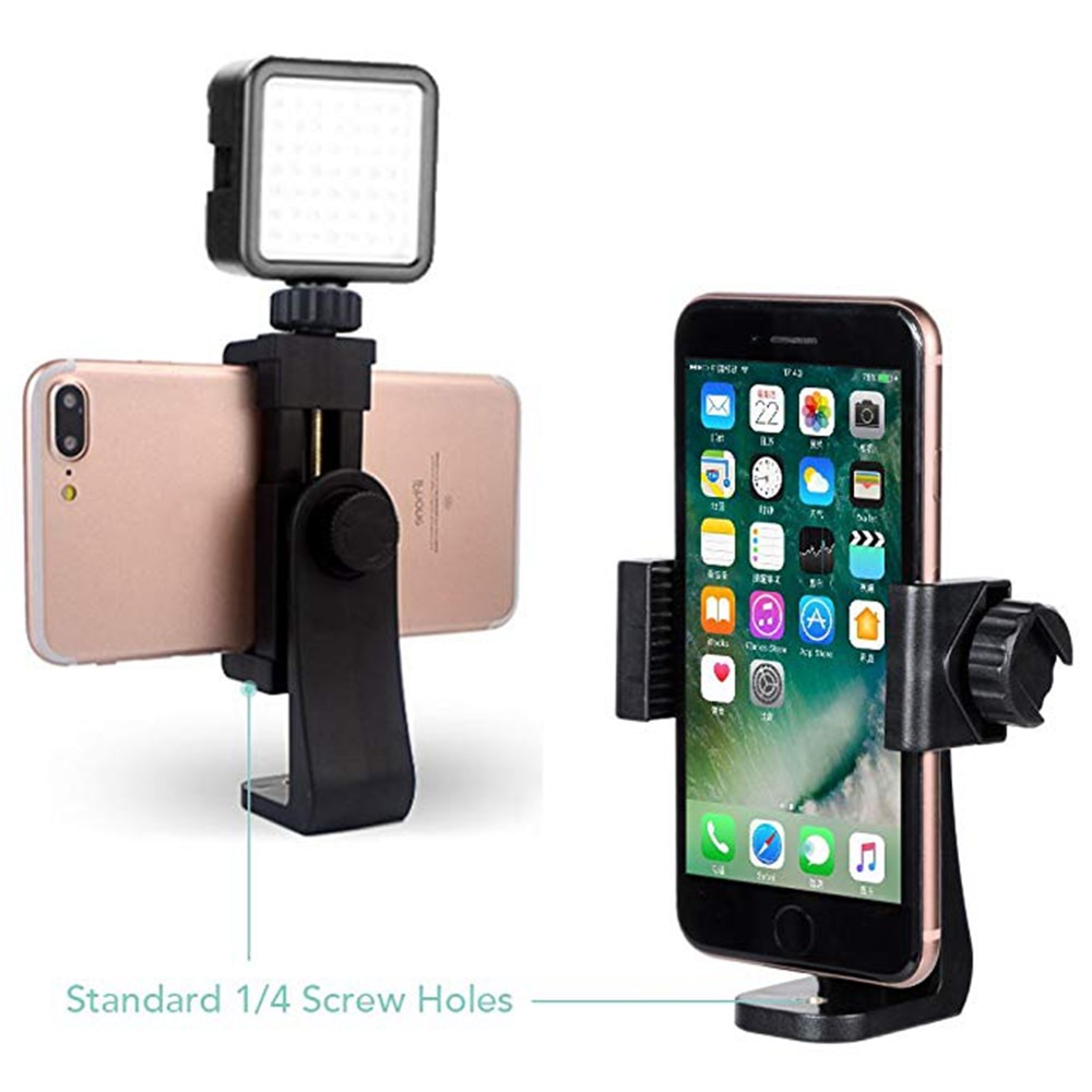 Kẹp Giữ Điện Thoại Xoay 360 Độ Cho Chân Tripod Iphone X 7 Plus Samsung