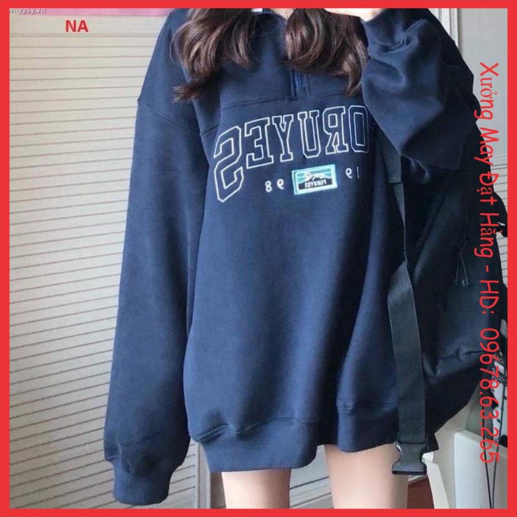 Áo khoác nỉ hoodie cổ bẻ 1998 dài tay, áo hoodie bomber form thụng cánh dơi chuẩn ảnh style Hàn Quốc