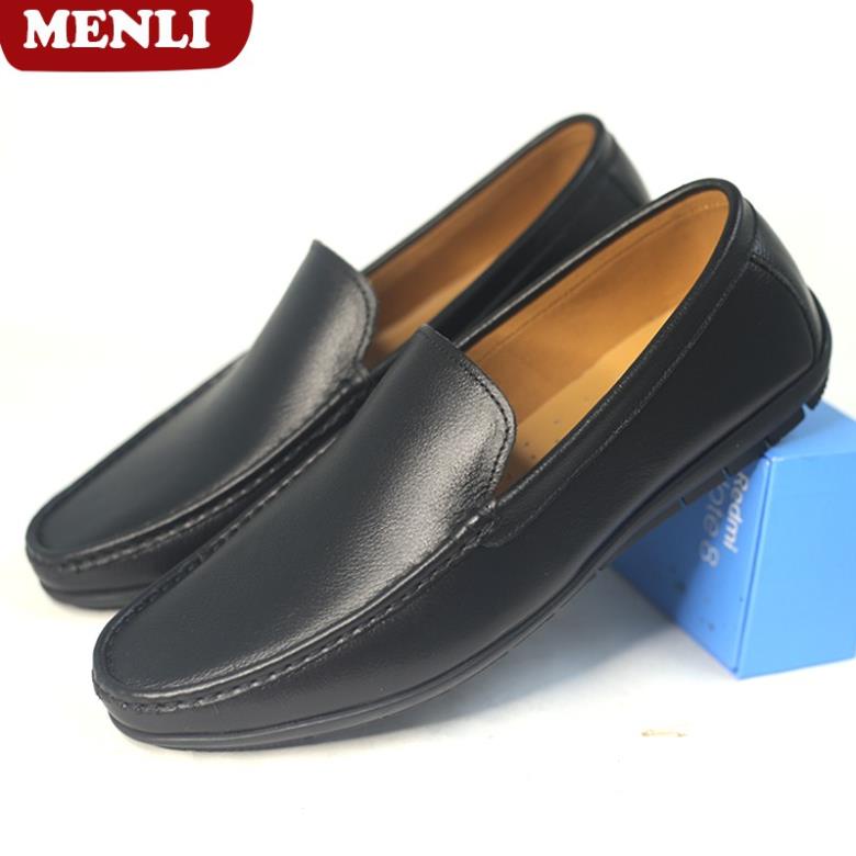 sale 12-12 Giày lười da bò MENLI Việt Nam GLLZ123 trẻ trung, năng động