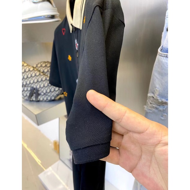 Áo polo Tay Ngắn Bằng Cotton Thêu Chữ Thời Trang Dành Cho Nam