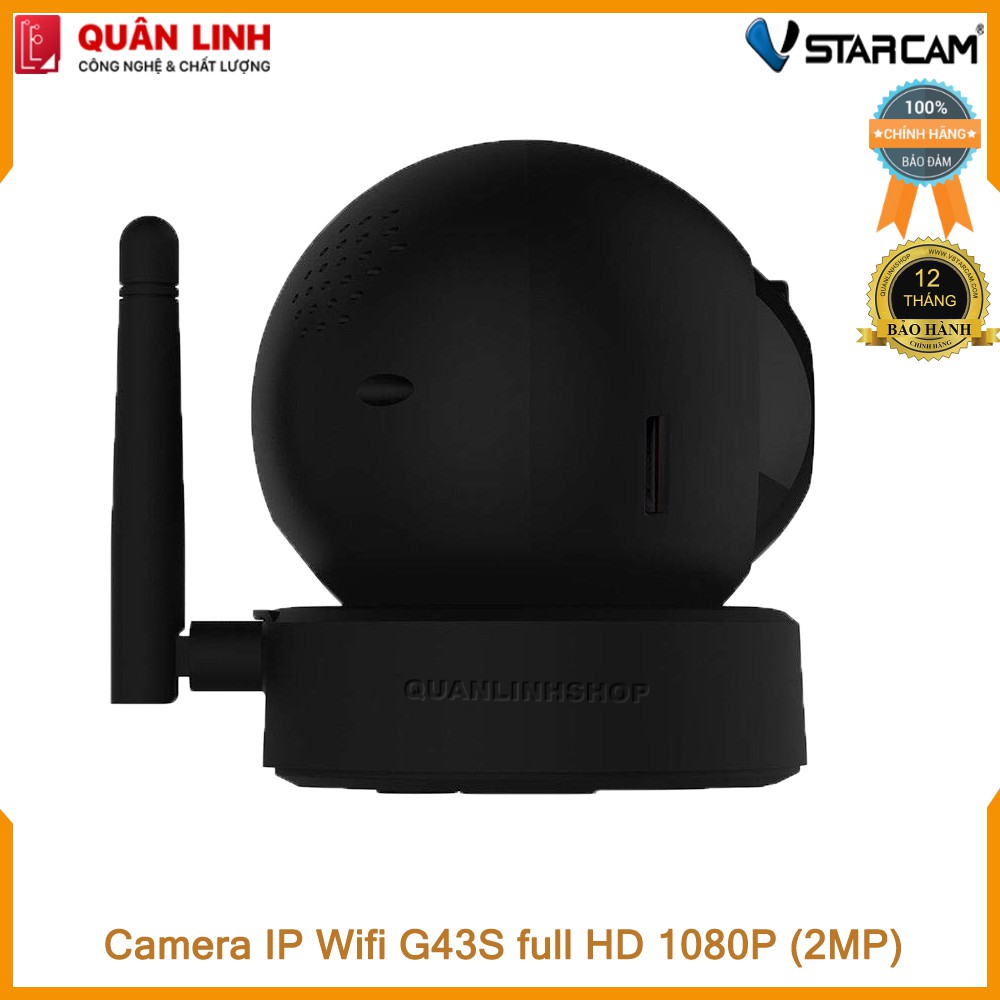 Camera giám sát IP Wifi hồng ngoại ban đêm Vstarcam C43S Full HD 1080P 2MP kèm thẻ 64GB