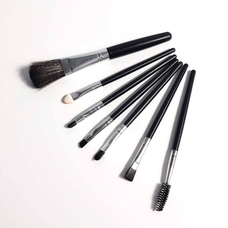 [Hàng mới về] Set 7 cọ lông len nylon nhỏ gọn đa năng để tán kem nền che khuyết điểm phấn mắt má hồng