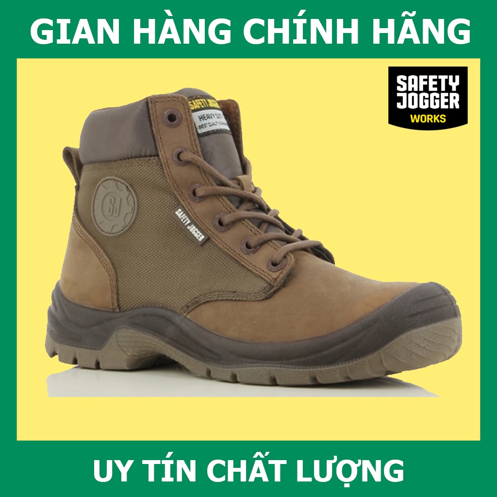 [Chính Hãng] Giày Bảo Hộ Safety Jogger Rush S3 Da Chất Lượng Cao, Đế PU Chống Đâm Xuyên, Va Đập Mạnh