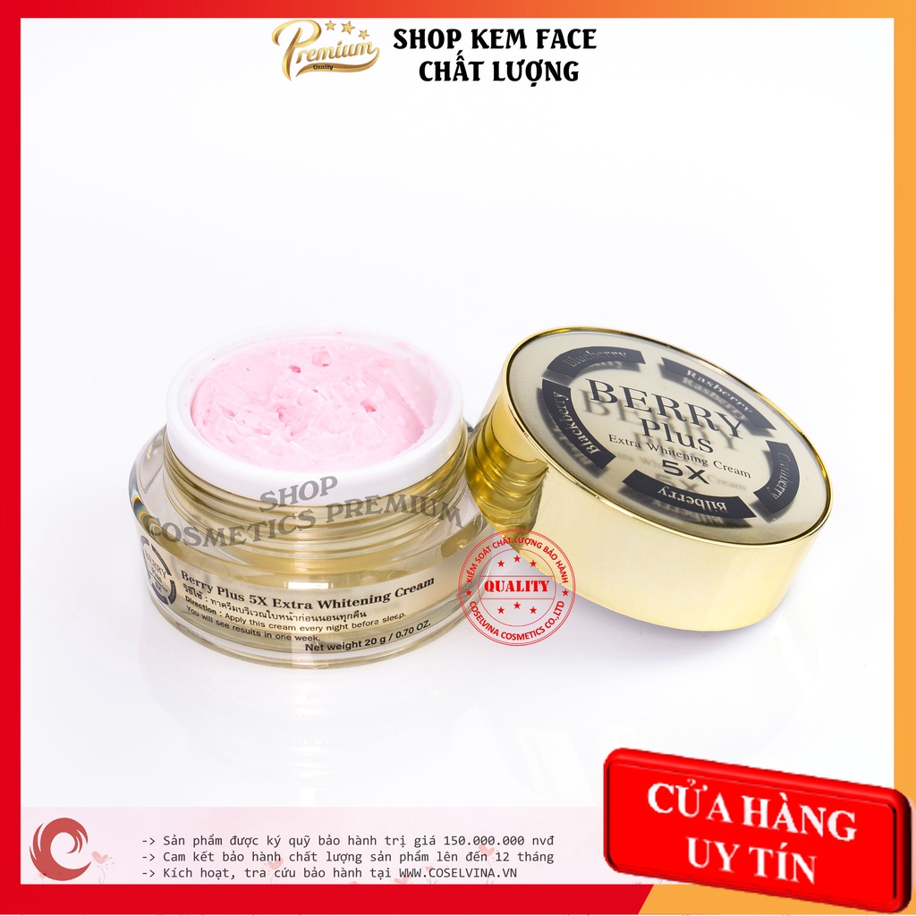 Kem Berry Plus 5X 20g dưỡng trắng da, loại bỏ mụn và sẹo