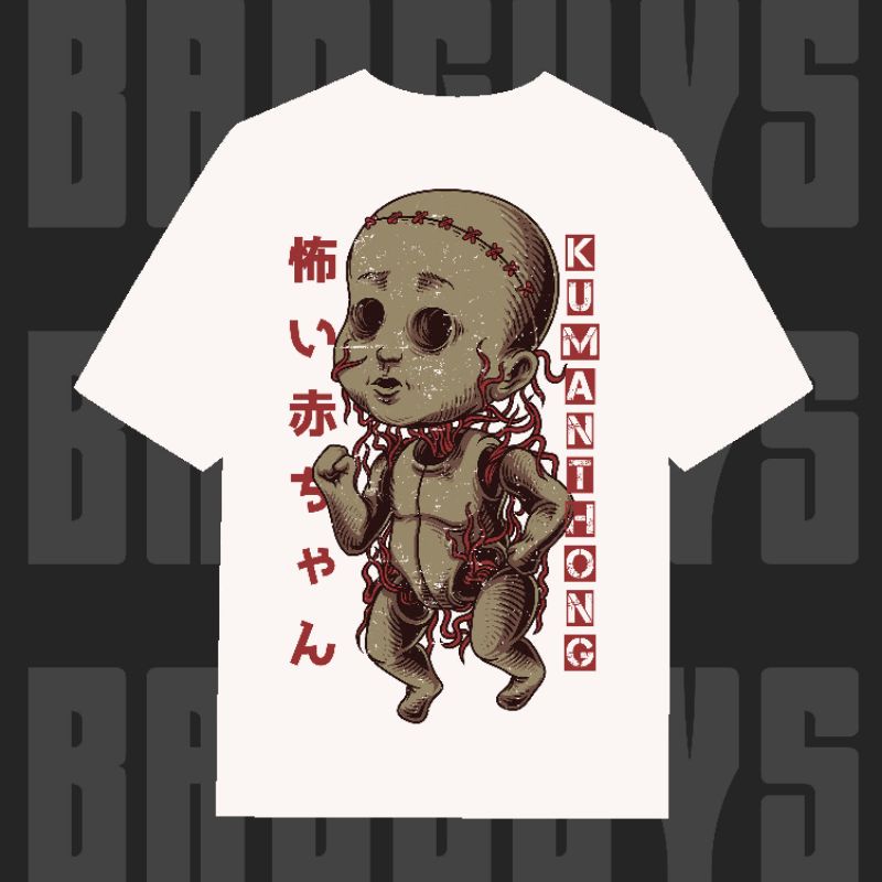 Áo thun Nam Nữ Unisex Form Rộng KUMANTHONG 100% Cotton Cao Cấp BGS083 - Local Brand Bad Guys Chính Hãng