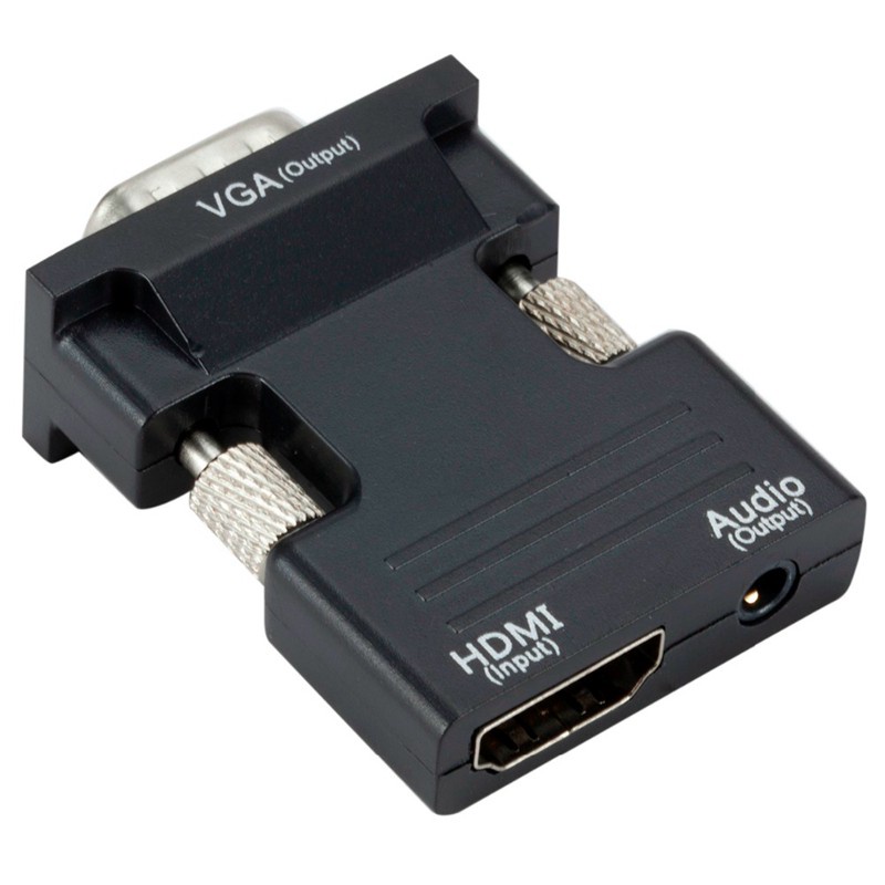 HDMI Female to VGA Female Converter with Audio Adapter & 6 in 1 HUB with 4K HDMI PD Charging Audio Port USB 3.0 Ports