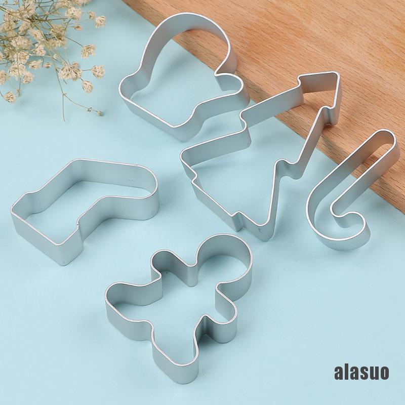 5 Khuôn cắt bánh quy bằng nhôm tạo hình phong cách giáng sinh