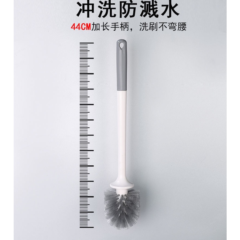 Bộ Bàn Chải Cọ Toilet Cán Dài Đầu Tròn Kèm Đế Tiện Dụng